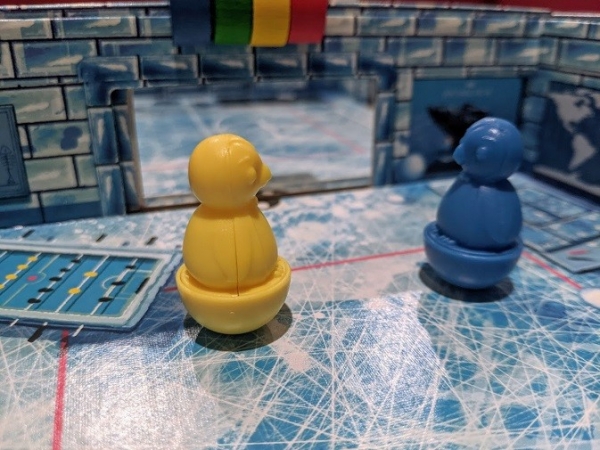 Two penguins meeting in ICECOOL.