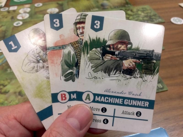 Undaunted: Normandy cards with names